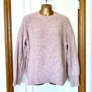 Old Navy Pink Heather Pullover Sweater | Raglan Sleeve Dusty Rose Jumper